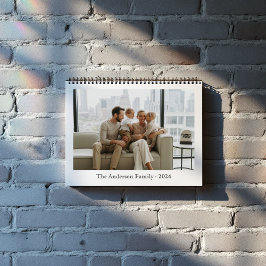 Calendario 12 Fotos personalizadas de la familia de Personali