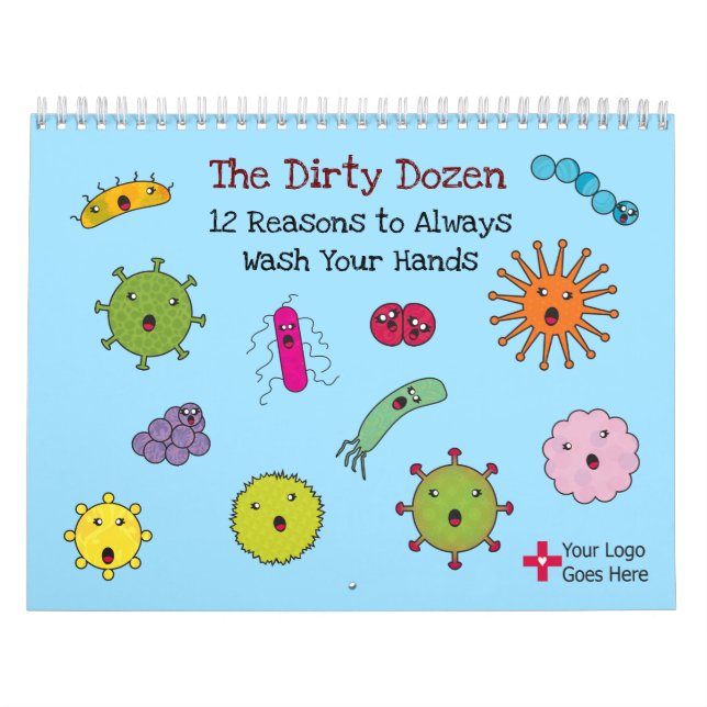 Calendario 12 Las razones para lavarse las manos incluyen COV (Tapa)