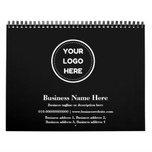 Calendario 12 meses 12 imágenes Profesionales Logotipo comerc