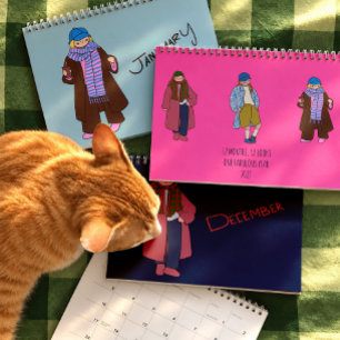 Calendario 12 Meses 12 Looks, Arte de Moda Adorable