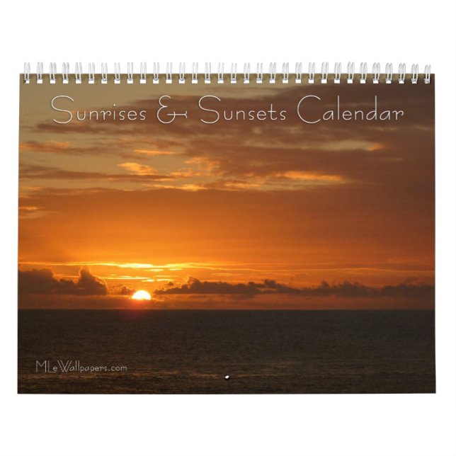 Calendario 12 meses de amaneceres y atardeceres, tercera edic (Tapa)