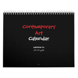 Calendario 12 meses de arte abstracto contemporáneo