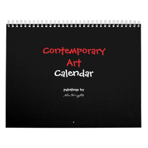 Calendario 12 meses de arte abstracto contemporáneo