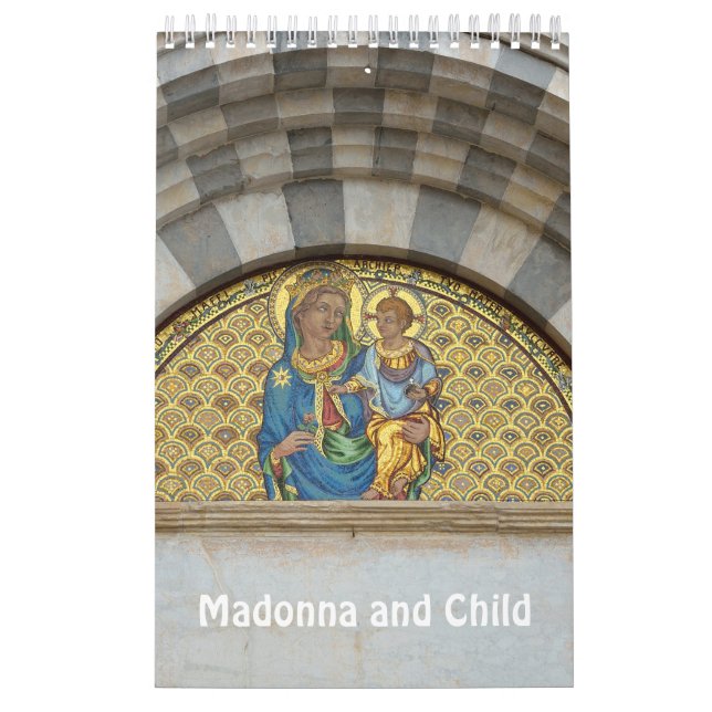 Calendario 12 meses Madonna y niño (Tapa)