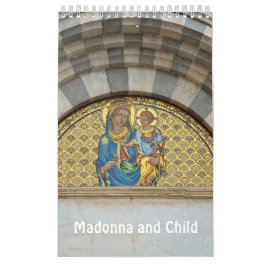 Calendario 12 meses Madonna y niño