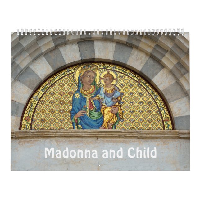 Calendario 12 meses Madonna y niño (Tapa)