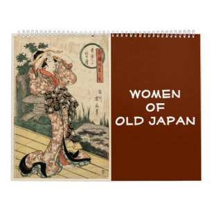 Calendario 12 meses Mujeres del antiguo Japón (arte japonés)