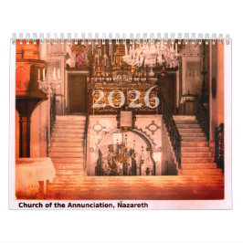 Calendario 12-Month Annual Christian Lifestyle Holy Land 