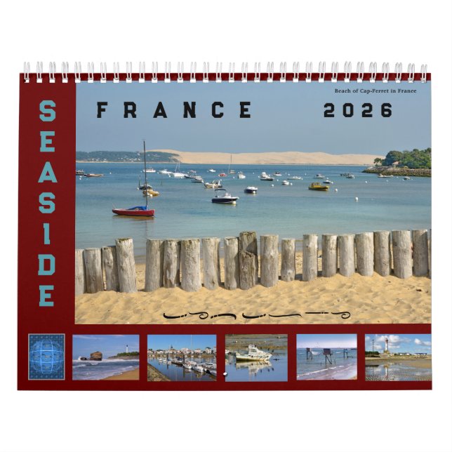 Calendario 12 month calendar of seaside of France (Tapa)