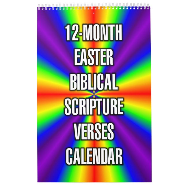 Calendario 12-Month Easter Biblical Scripture Verses (Tapa)