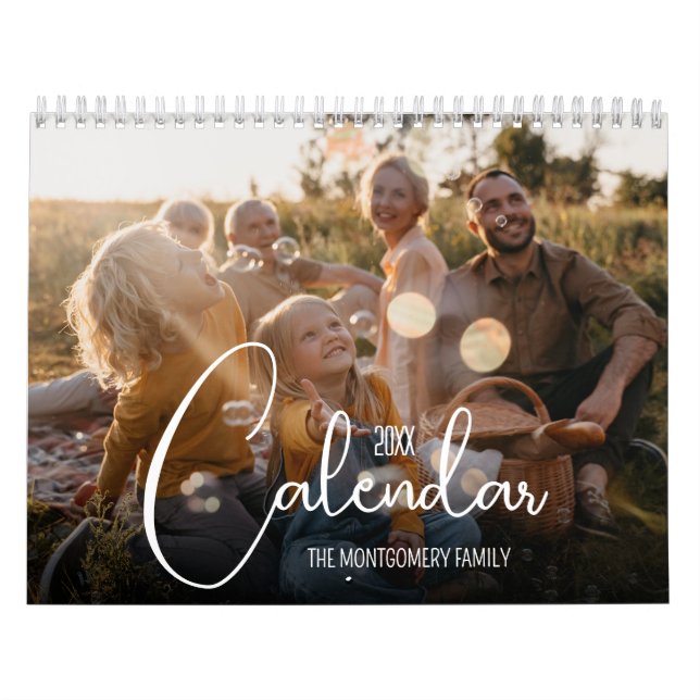 Calendario 12 Month Family Custom Photo (Tapa)