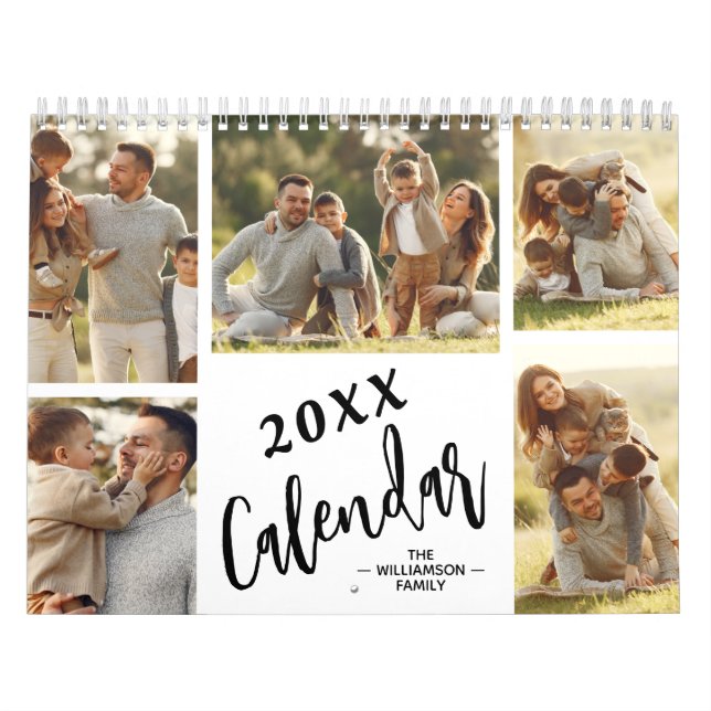 Calendario 12 Month Family Custom Photo (Tapa)