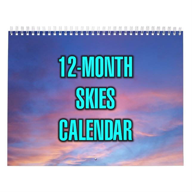Calendario 12-Month Skies (Tapa)