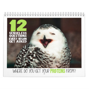 Calendario 12 preguntas que les hacen a los veganos