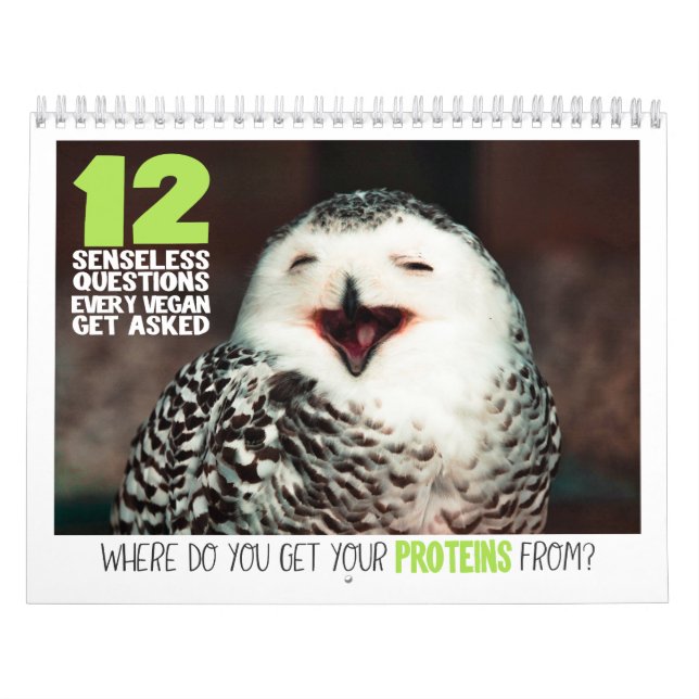 Calendario 12 preguntas que les hacen a los veganos (Tapa)