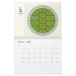 Calendario  13-Moon Turtle Calendar 2026 | Lunar Phases & Wat