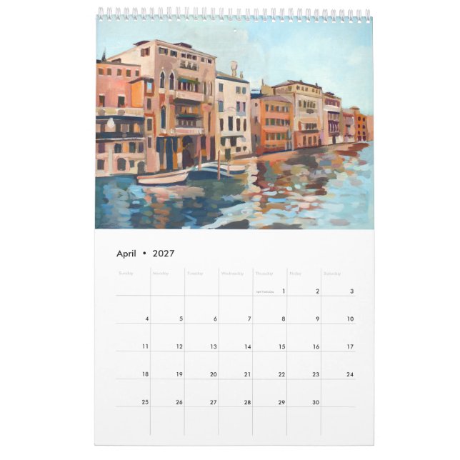 Calendario 14 Cuadros de Venecia, Italia (Apr 2027)