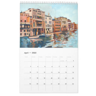 2020 Calendario de pared Calendario Venecia 