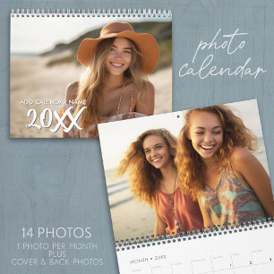 Calendario 14 Foto - Tipo Caprichoso de Cobertura Completa