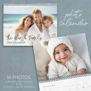 Calendario 14 Fotos Cobertura Completa Imágenes Diseño Mínimo