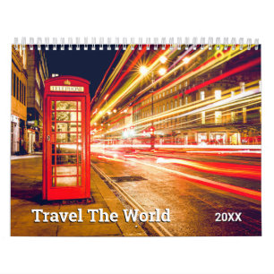 Calendario 14 fotos de viajes por el mundo, o use sus fotos