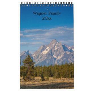 Calendario 15 fotos de montañas escénicas personalizadas
