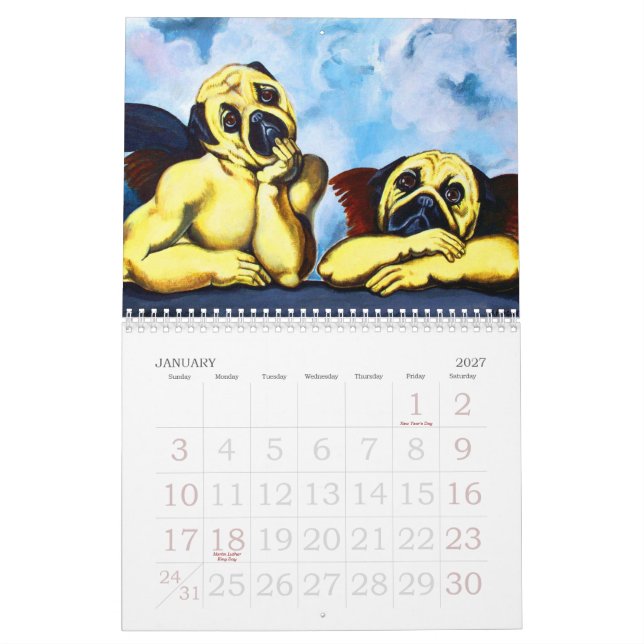 Calendario $19,95 de PugArt (Jan 2027)