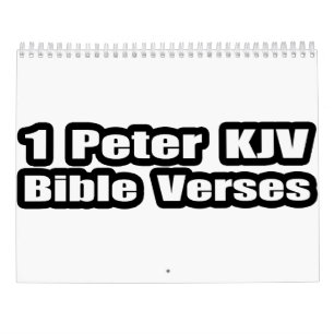 Calendario 1 Pedro Versículos de la Biblia KJV Citas