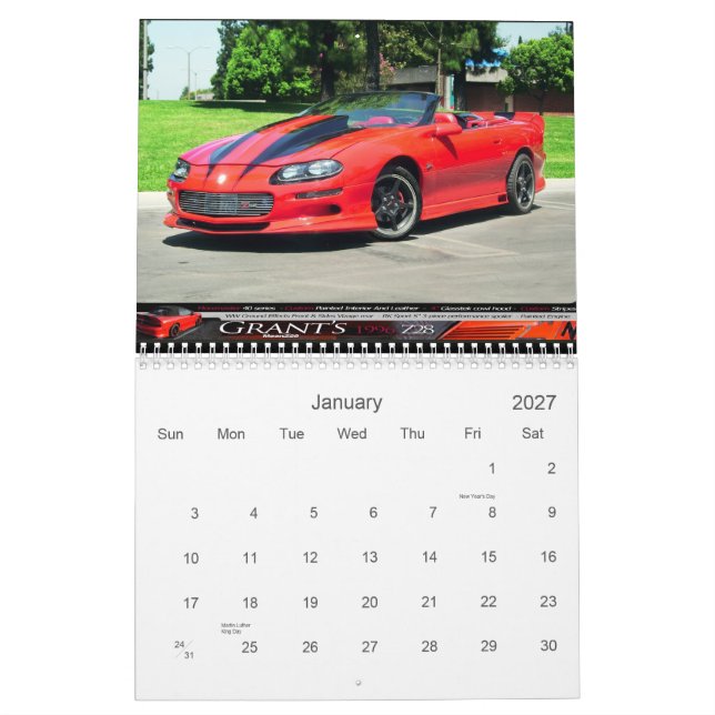 calendario 2007 de ProjectCamaro.com (Jan 2027)