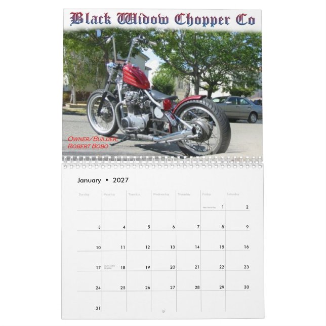 Calendario 2007 del interruptor de BWC (Jan 2027)