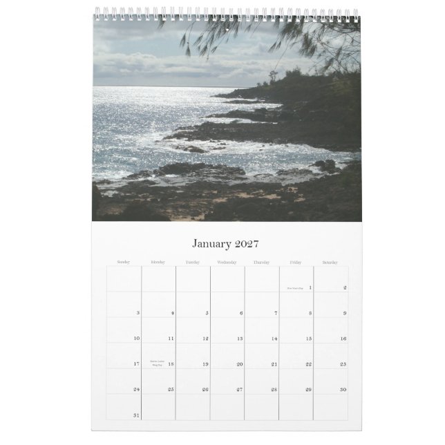 Calendario 2007:  Isla de Kauai (Jan 2027)
