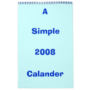 Calendario 2008, Calander, A , Simple