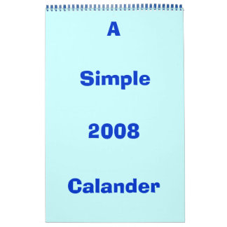 Calendario 2008, Calander, A , Simple