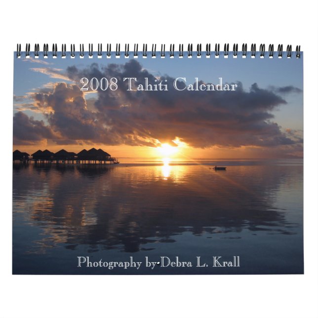 calendario 2008 o 2009 de Tahití (Tapa)