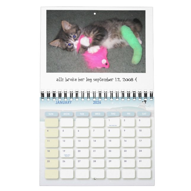 Calendario 2009-2010 del día de Alli mini (Jan 2026)