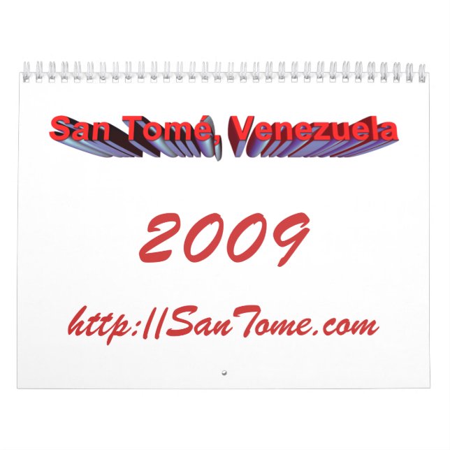 Calendario 2009 de San Tome (Tapa)