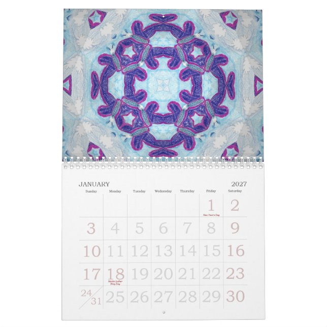 Calendario 2009 del caleidoscopio (Jan 2027)