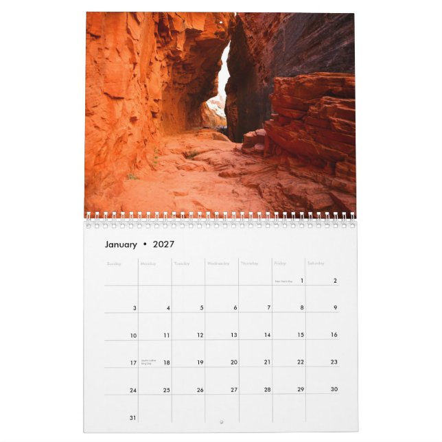 calendario 2009 del parque nacional de zion (Jan 2027)