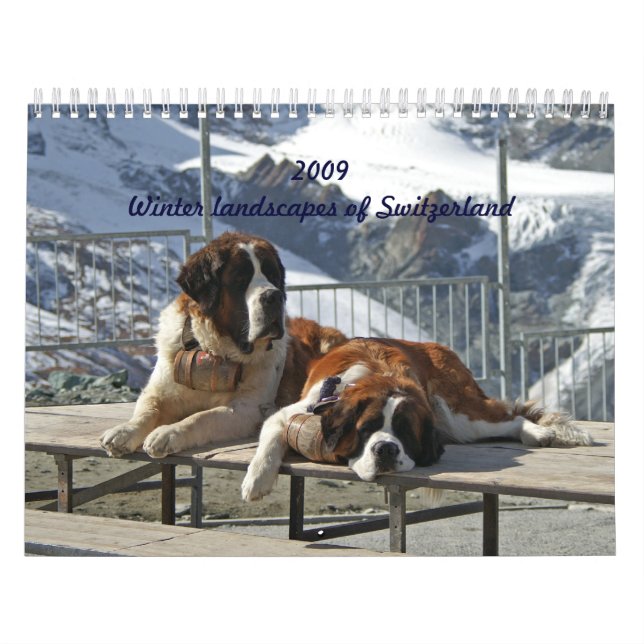 Calendario 2009, Paisajes de invierno de Suiza (Tapa)