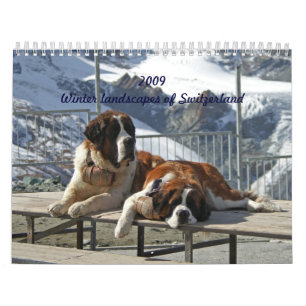 Calendario 2009, paisajes invernales de Suiza