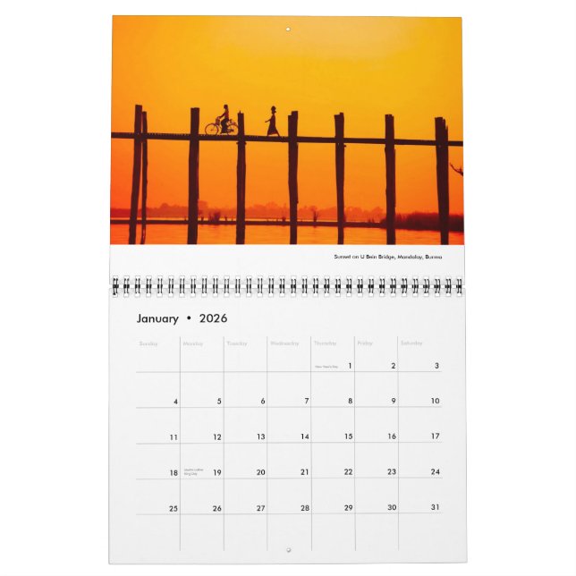 Calendario 2009 visiones mundiales - modificadas para (Jan 2026)