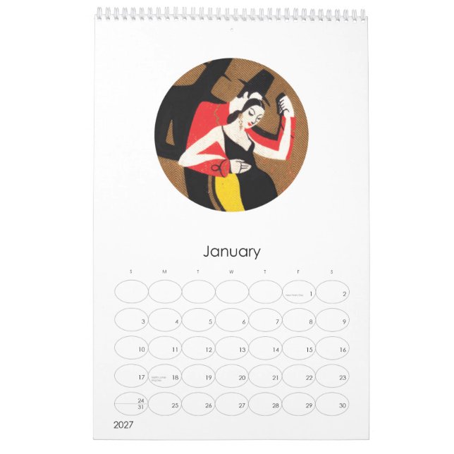 CALENDARIO 2010-2011 DEL ART DÉCO (Jan 2027)