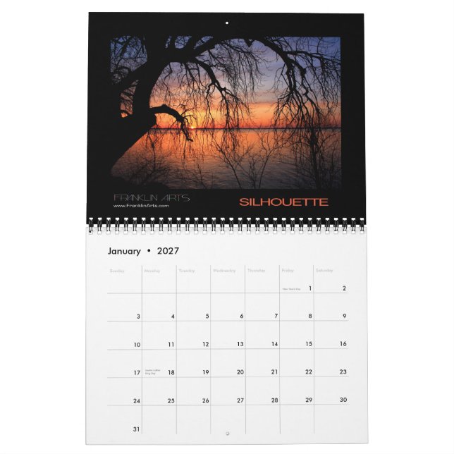 Calendario 2010 de la puesta del sol (Jan 2027)