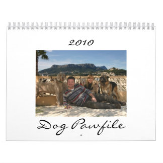 Calendario 2010 de Pawfile del perro