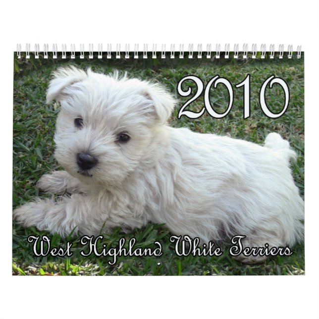 Calendario 2010 de Westie (Tapa)