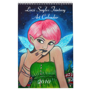 Calendario 2010 del arte de la fantasía de Linzi