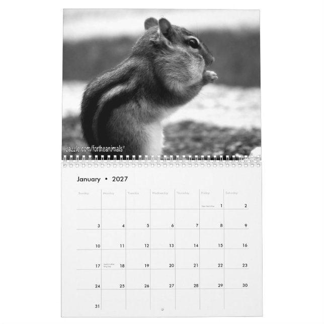 Calendario 2010 del Chipmunk (Jan 2027)