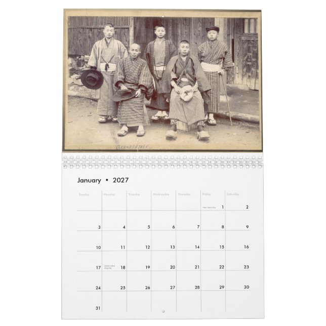 Calendario 2011 de la familia de Sakaguchi (Jan 2027)