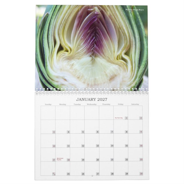Calendario 2011 de la foto de la alcachofa (Jan 2027)