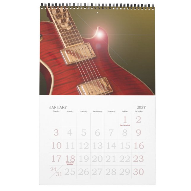 calendario 2011 de la música (Jan 2027)